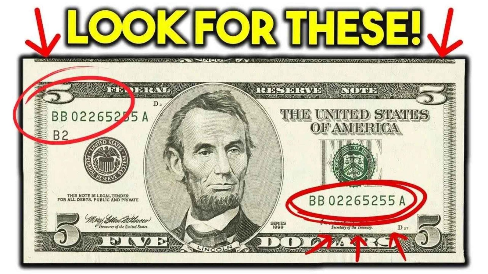 Check Your $5 Bills: This Rare Mismatched Serial Number Note Could Be Worth $20,000